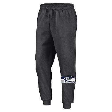 Men's Fanatics Heather Charcoal Seattle Seahawks Boost Fleece Joggers