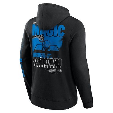 Men's Fanatics Black Orlando Magic Game Time Crossover Pullover Hoodie