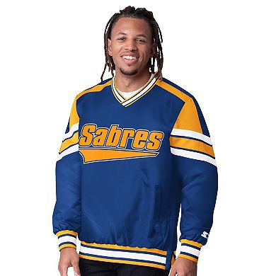 Men's Starter Royal Buffalo Sabres Reliver I V-Neck Pullover Jacket