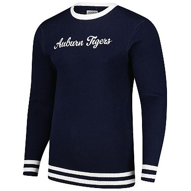 Unisex Uscape Apparel Navy Auburn Tigers Renew Knit Vintage Pullover Sweater