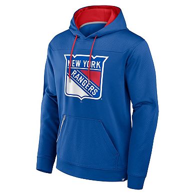 Men's Fanatics Blue New York Rangers Defender Pullover Hoodie