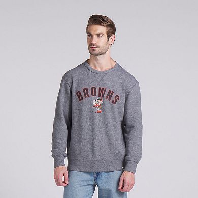 Men's Fanatics Heather Gray Cleveland Browns Loop Terry Pullover Sweatshirt