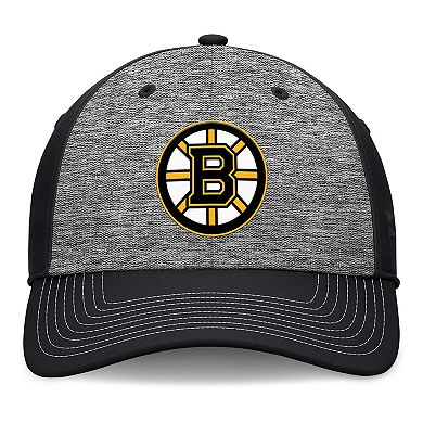 Men's Fanatics Gray/Black Boston Bruins Fundamental Top Shelf 2-Tone Flex Hat