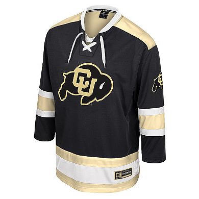 Men's Colosseum Black Colorado Buffaloes Athletic Machine Fashion Hockey Jersey