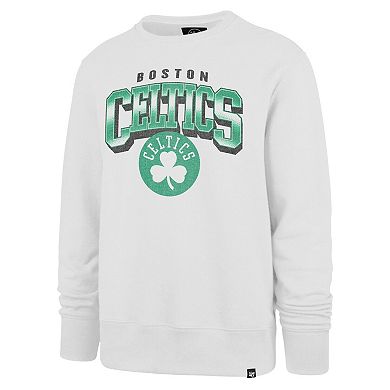 Men's '47 Cream Boston Celtics Big & Tall Spotlight Headline Pullover Sweatshirt