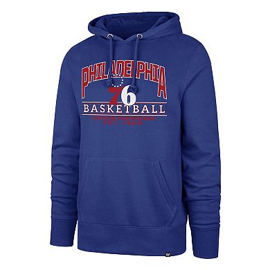 Men's '47 Royal Philadelphia 76ers Big & Tall Good Call Headline Pullover Hoodie