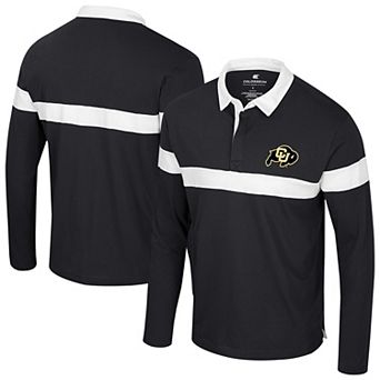 Men's Colosseum Black Colorado Buffaloes Too Cool For School Long Sleeve Polo