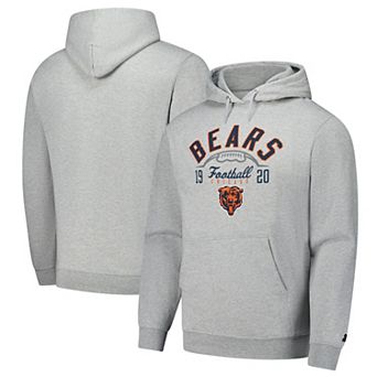 Men's Starter Heather Gray Chicago Bears Pullover Hoodie