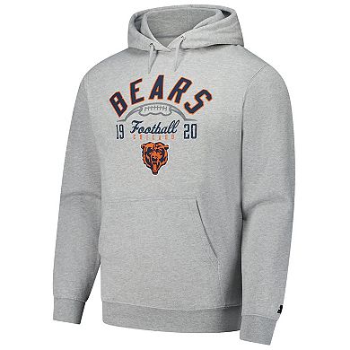 Men's Starter Heather Gray Chicago Bears Pullover Hoodie