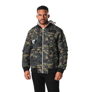 Unisex The Wild Collective Camo Memphis Grizzlies Full-Zip Hoodie Bomber Jacket