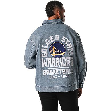 Unisex The Wild Collective Blue Golden State Warriors Coaches Full-Zip Denim Jacket