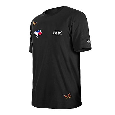 Men's New Era x Felt Black Toronto Blue Jays T-Shirt
