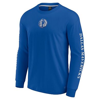 Men's Fanatics Blue Dallas Mavericks Elements Strive Long Sleeve T-Shirt