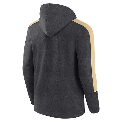 Men's��Fanatics Heather Charcoal New Orleans Saints Gains Full-Zip Hoodie