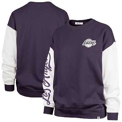 Women's '47 Purple Los Angeles Lakers Plus Size Rise Andie Pullover Sweatshirt