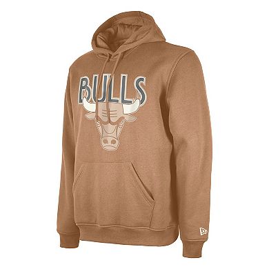 Men's New Era Tan Chicago Bulls 2024/25 City Edition Pullover Hoodie