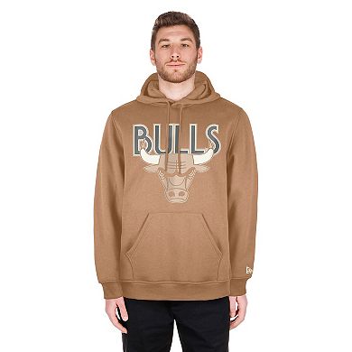 Men's New Era Tan Chicago Bulls 2024/25 City Edition Pullover Hoodie