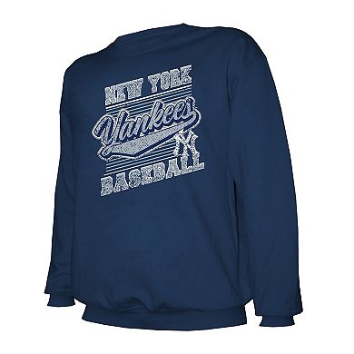 Men's Stitches Navy New York Yankees Pullover Sweatshirt