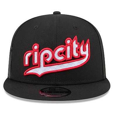 Men's New Era Black Portland Trail Blazers 2024/25 City Edition 9FIFTY Snapback Hat
