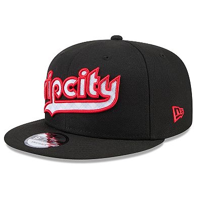 Men's New Era Black Portland Trail Blazers 2024/25 City Edition 9FIFTY Snapback Hat