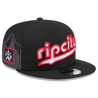 Men's New Era Black Portland Trail Blazers 2024/25 City Edition 9FIFTY Snapback Hat