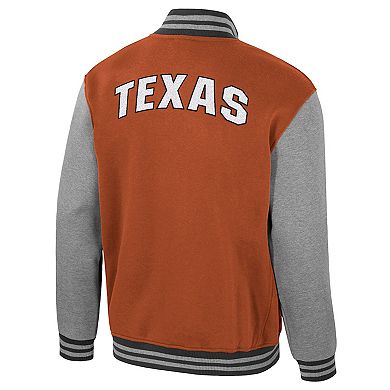 Men's Colosseum Texas Orange Texas Longhorns Ambi-Turner Full-Zip Varsity Jacket