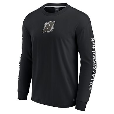 Men's Fanatics Black New Jersey Devils Elements Strive Long Sleeve T-Shirt