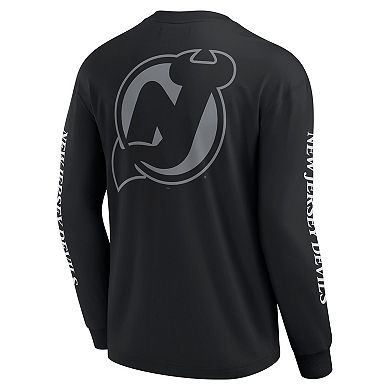 Men's Fanatics Black New Jersey Devils Elements Strive Long Sleeve T-Shirt