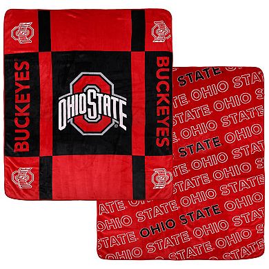 Pegasus Ohio State Buckeyes 60 ۝ x 70 ۝ Reverse Block Double-Sided Ultra Cozy Blanket