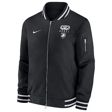 Men's Nike Black Army Black Knights 2024 Rivalry Collection Full-Zip Bomber Jacket
