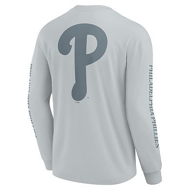 Men's Fanatics Gray Philadelphia Phillies Elements Strive Long Sleeve T-Shirt
