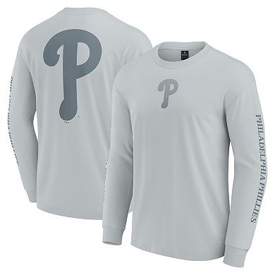 Men's Fanatics Gray Philadelphia Phillies Elements Strive Long Sleeve T-Shirt