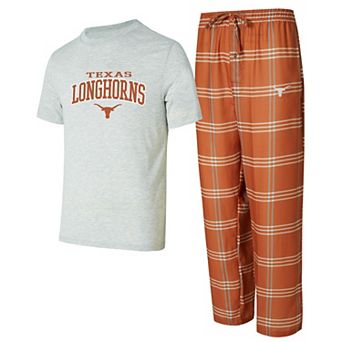 Men's Concepts Sport Texas Orange/Gray Texas Longhorns T-Shirt & Pants Sleep Set
