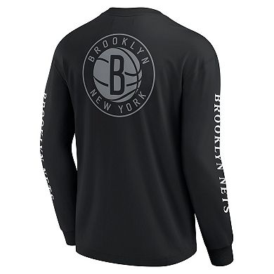 Men's Fanatics Black Brooklyn Nets Elements Strive Long Sleeve T-Shirt