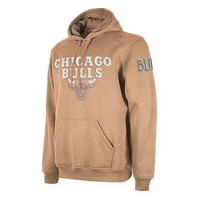 Men's New Era Tan Chicago Bulls 2024/25 City Edition Chenille Heavyweight Pullover Hoodie