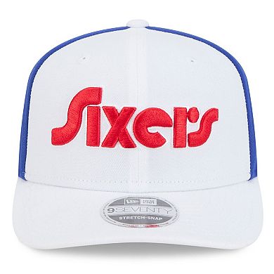 Men's New Era White Philadelphia 76ers 2024/25 City Edition 9SEVENTY Stretch-Snap Hat