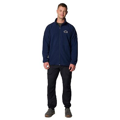 Men's Columbia Navy Penn State Nittany Lions Flanker IV Fleece Raglan Full-Zip Jacket