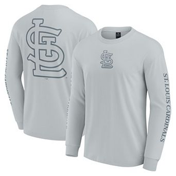 Men's Fanatics Gray St. Louis Cardinals Elements Strive Long Sleeve T-Shirt