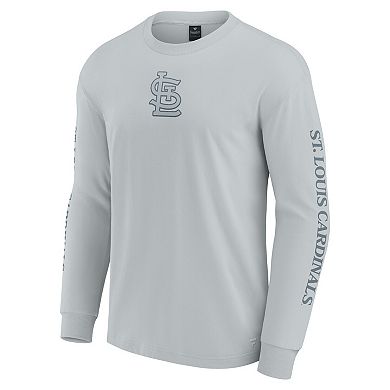 Men's Fanatics Gray St. Louis Cardinals Elements Strive Long Sleeve T-Shirt