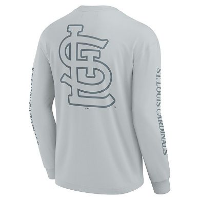 Men's Fanatics Gray St. Louis Cardinals Elements Strive Long Sleeve T-Shirt