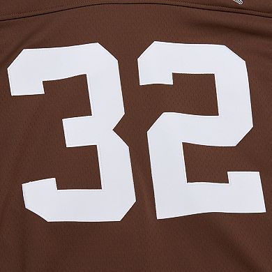 Men's Mitchell & Ness Jim Brown Brown Cleveland Browns Player Name & Number Hoodie Legacy Jersey