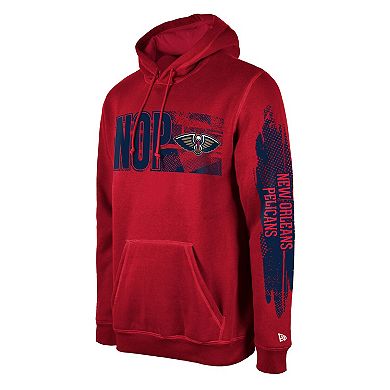 Men's New Era New Orleans Pelicans Red Tip-Off Collection Pullover Hoodie