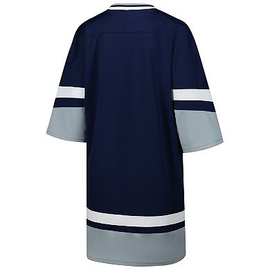 Women's Starter Navy Dallas Cowboys Slap Shot V-Neck 3/4 Sleeve Sneaker Dress