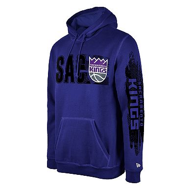 Men's New Era Sacramento Kings Purple Tip-Off Collection Pullover Hoodie