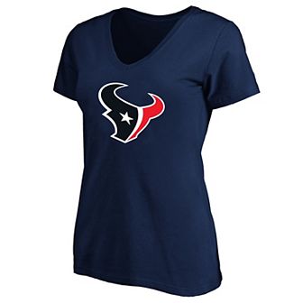 Women's Fanatics Navy Houston Texans Plus Size V-Neck T-Shirt