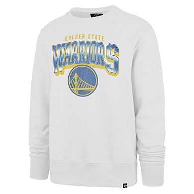 Men's '47 Cream Golden State Warriors Big & Tall Spotlight Headline Pullover Sweatshirt