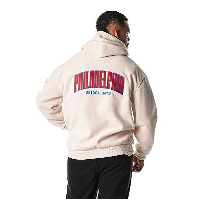 Unisex The Wild Collective Cream Philadelphia 76ers Corduroy Tri-Blend Pullover Hoodie