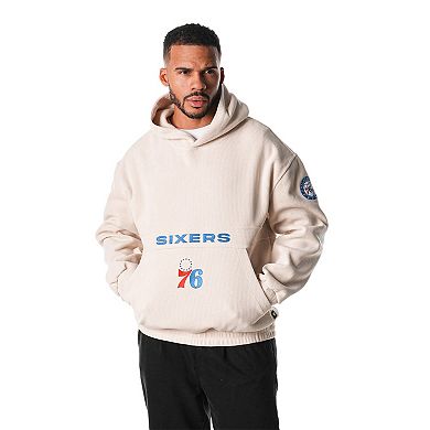 Unisex The Wild Collective Cream Philadelphia 76ers Corduroy Tri-Blend Pullover Hoodie