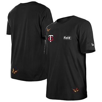 Men's New Era x Felt Black Minnesota Twins T-Shirt