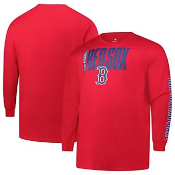 Men's Profile Red Boston Red Sox Big & Tall Two-Hit Long Sleeve T-Shirt